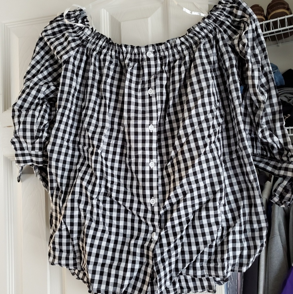 Black and white Gingham shirt